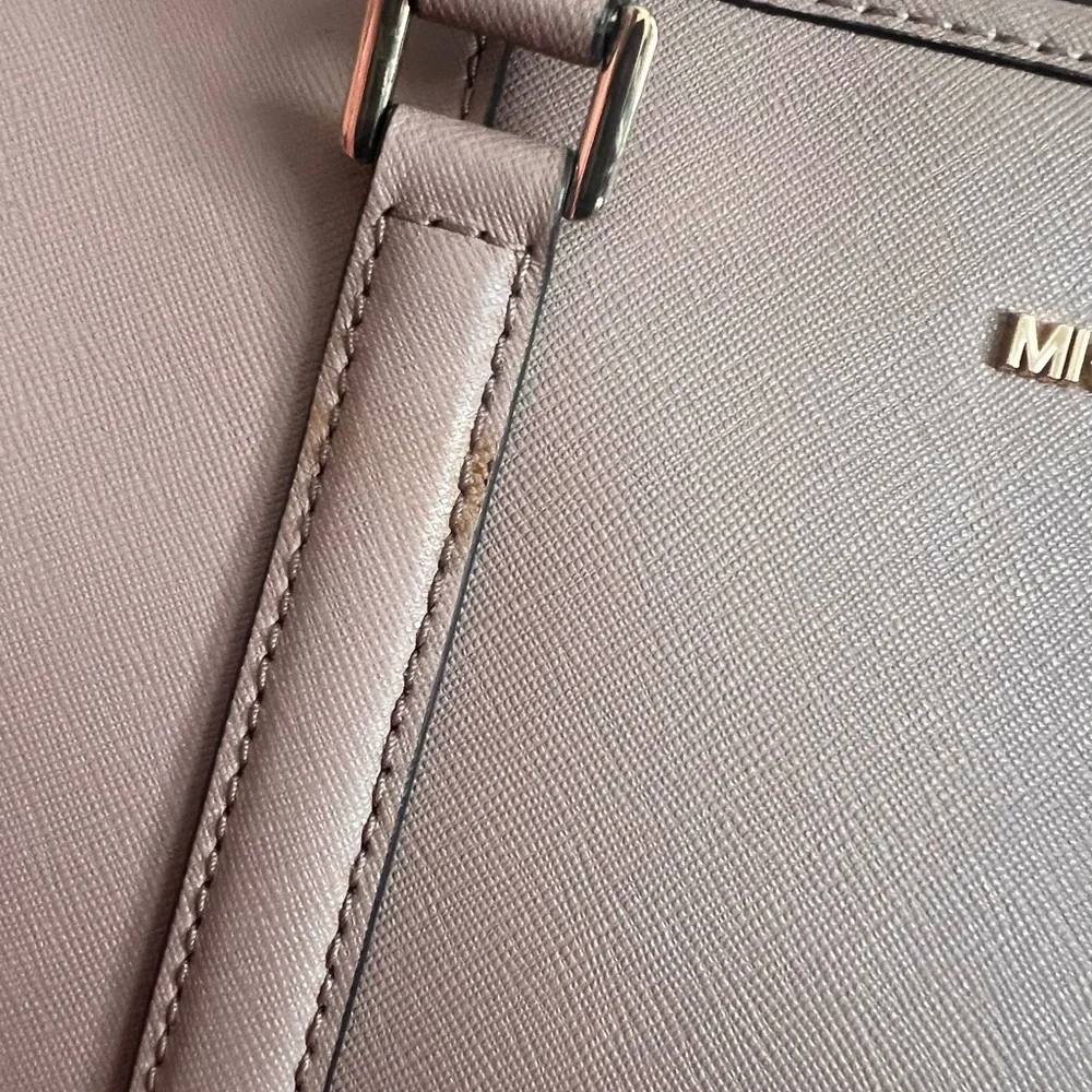 MICHAEL KORS Pink Sady Leather Tote Bag
